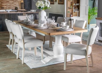 Farmhouse White Painted & Oak Living and Dining