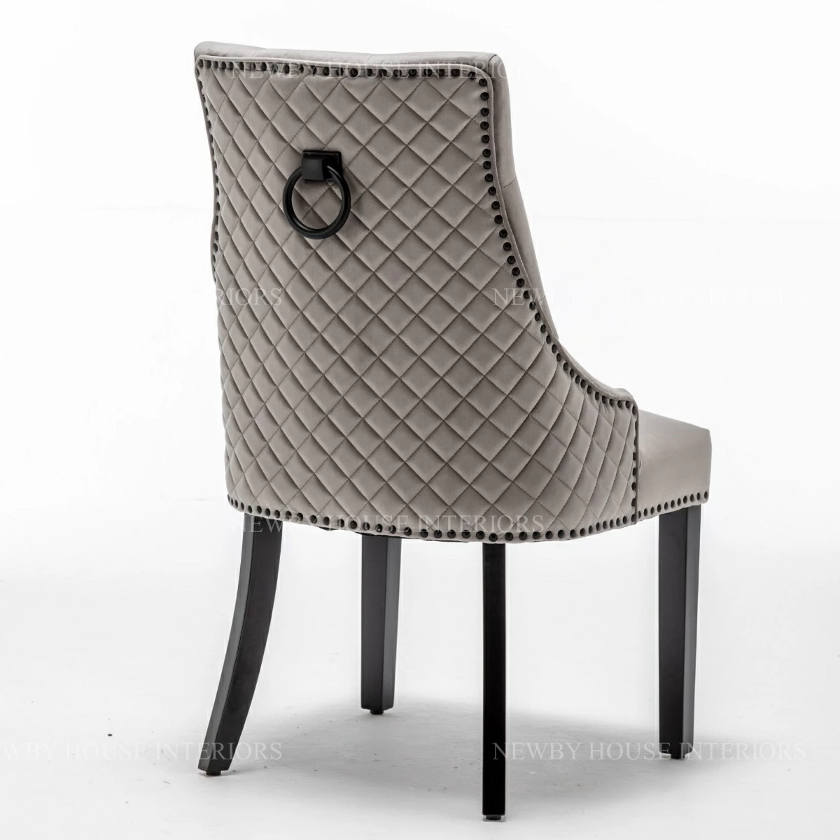 Grey knocker back online dining chairs