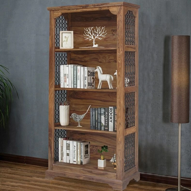 Jali sheesham on sale low bookcase