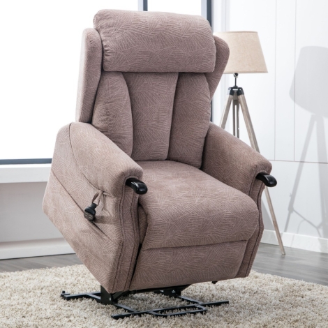 GFA - Denmark - Brushstroke Mocha - Fabric - Dual Motor Riser Recliner Chair