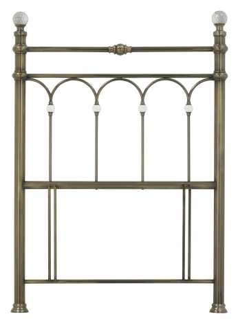 Krystal - Antique Brass - 90cm 3' Single - Metal Headboard