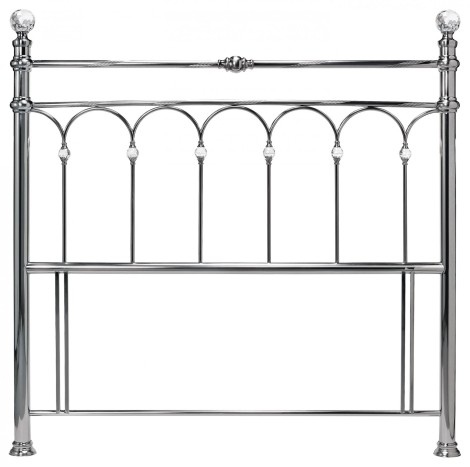 Krystal - Antique Nickel - 135cm 4'6" Double - Metal Headboard