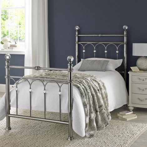 Krystal - Antique Nickel - 90cm 3' Single - Metal Bedstead