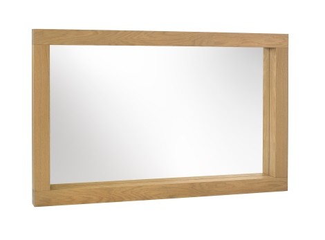 Turin - Light Oak - Rectangular - Landscape Wall Mirror - Oiled Finish