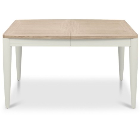 Larsen - Scandi Oak Top 4 to 6 Seater Extending Dining Table - Soft Grey Painted Finish