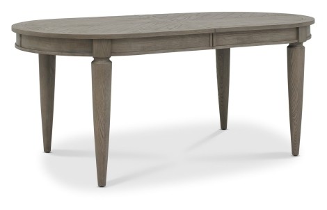 Monroe - Silver Grey - Oval - 6-8 Seat Extending Dining Table - Turned Tapering Legs 