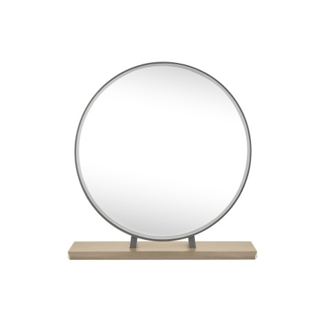 Brunel - Scandi Oak & Dark Grey - Vanity / Dressing Table Mirror - Scandinavian Style