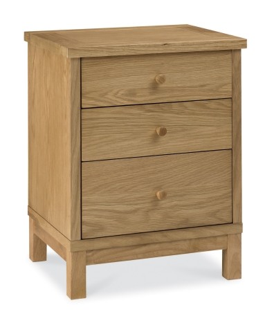 Atlanta Oak - 1 Drawer Nightstand / Bedside Cabinet / Lamp Table - Natural Finish 