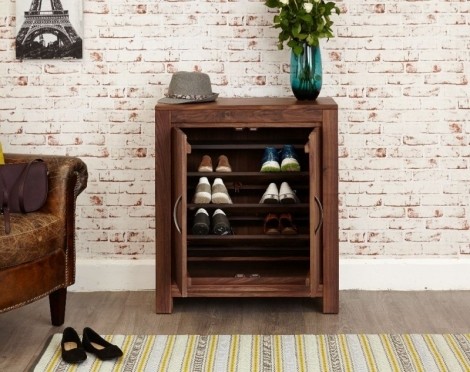 Macan Walnut Shoe Cupboard