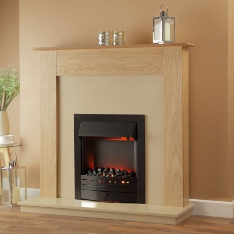 Cartmel - 43" Light Oak Electric Fireplace Suite - 2kW