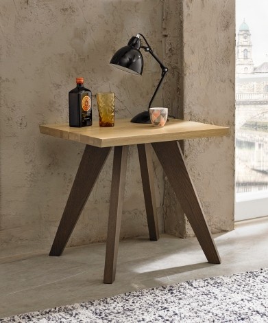 Cadell - Aged & Weathered Oak - Lamp Table - Tapered Legs