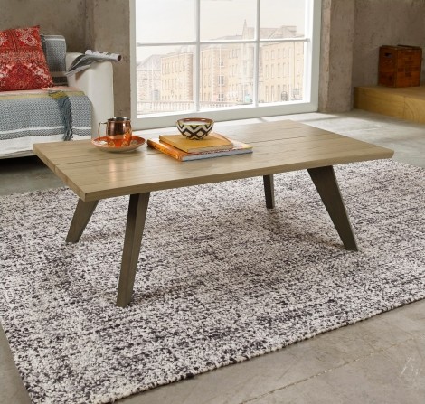 Cadell - Aged & Weathered Oak - Rectangular - Coffee Table - Tapered Legs