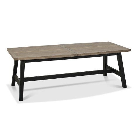 Camden - Weathered Oak & Peppercorn - 6 to 8 Seater Dining Table - A Frame Legs