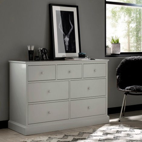 Ashby - Soft Grey - 3+4 Drawer Chest - Painted Finish