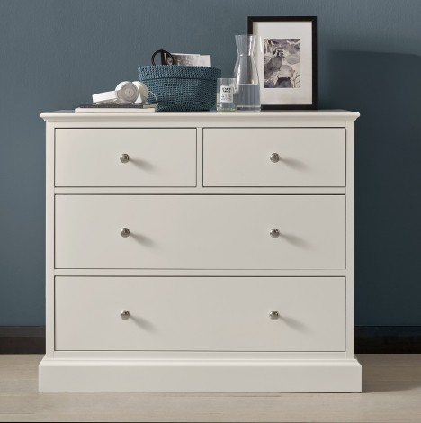 Ashby - White - 2+2 Drawer Chest - Painted Finish