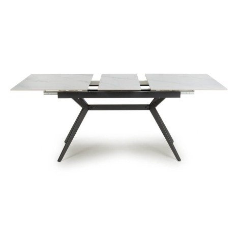 Sintered Stone - 140cm-180m - White Extending Dining Table