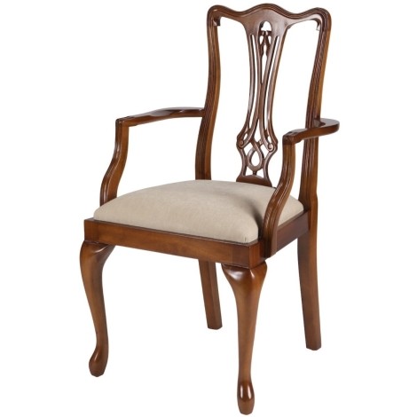 Ashmore Antique Reproduction, Chippendale Carver Chair.