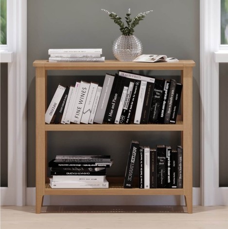 Hanford - Natural Oak - Open Bookcase With 2 Shelves