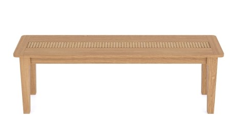 Hanford -  Natural Oak Dining Bench 110cm Matt Lacquer Finish