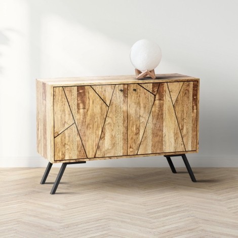 Amar - Mango - 2 Door Sideboard - Iron Base