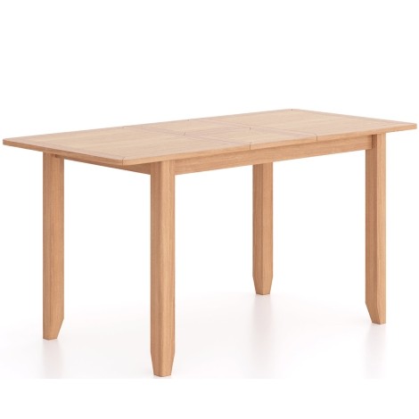 Arlena - Natural Oak Large Extending Dining Table 125 to 165cm/1.25m to 1.65m - Matte Lacquer Finish