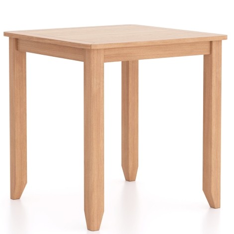 Arlena - Natural Oak Square Small Dining Table 75cm/7.5m - Matte Lacquer Finish