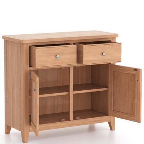 Arlena - Natural Oak 2 Door 2 Drawer Standard Sideboard - Matte Lacquer Finish