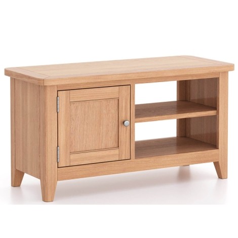 Arlena - Natural Oak 1 Door Large TV Cabinet - Matte Lacquer Finish