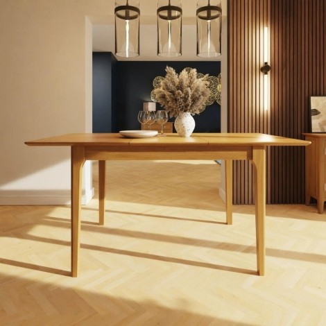 Arvid Solid Oak Extending Dining Table 1.2m-1.6m