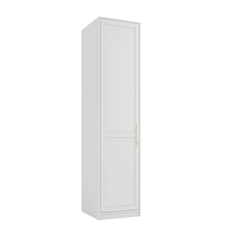 Austen - White Wood Extra Tall 2.2m 1 Door / Single Shaker Style Wardrobe