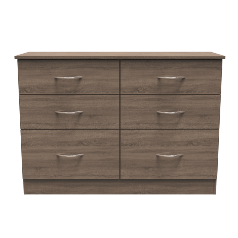 Avon - 6 Drawer - Medium Chest - Darkolino Finish