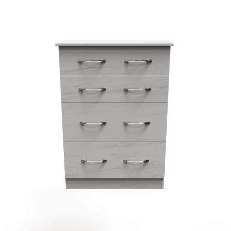 Avon - 4 Drawer - Deep Chest - White Marble Effect