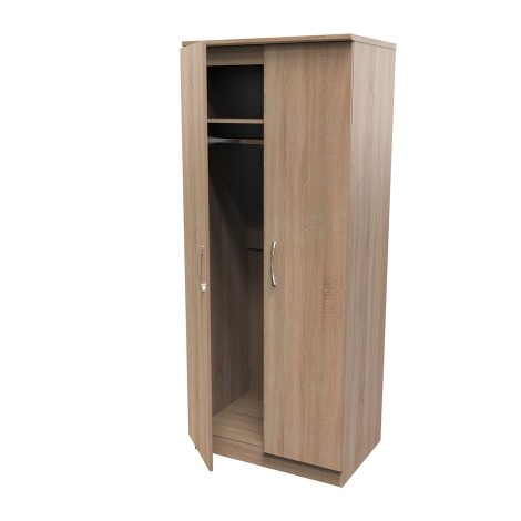 Avon - 2 Door - Tall - Double - Plain Wardrobe - Bardolino Oak Finish