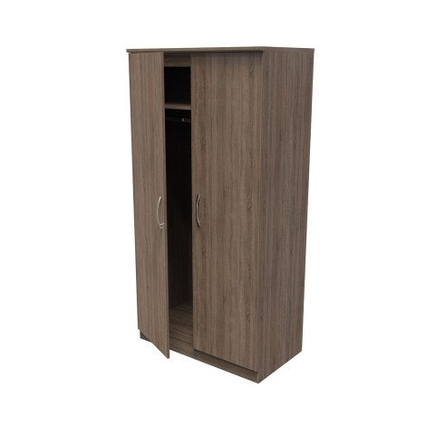 Avon - 2 Door - Tall - Double - Plain Wardrobe - Darkolino Finish