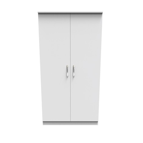 Avon - 2 Door - Plain Wardrobe - White Matt Finish