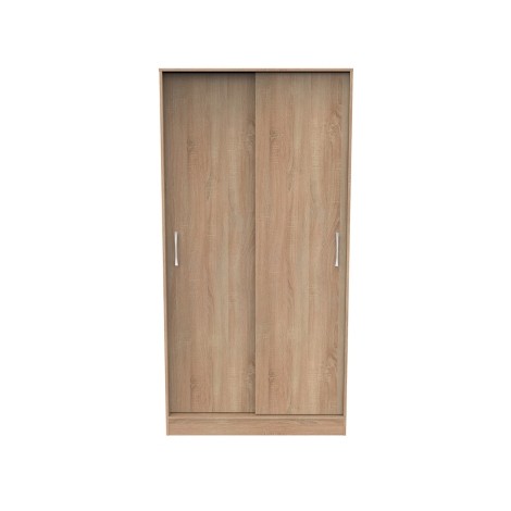 Avon - 2 Sliding Door - Tall - Wardrobe - Bardolino Oak Finish