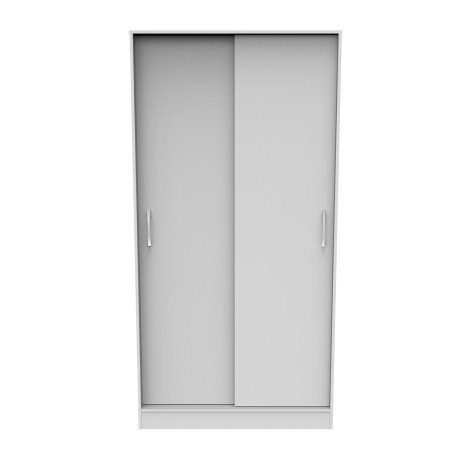 Avon - 2 Sliding Door - Tall - Wardrobe - White Matt Finish