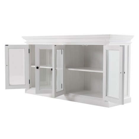 Halifax - Pure White Painted - 4 Door Display Buffet