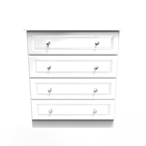 Balmoral - 4 Drawer - Wide Chest - White Gloss Finish