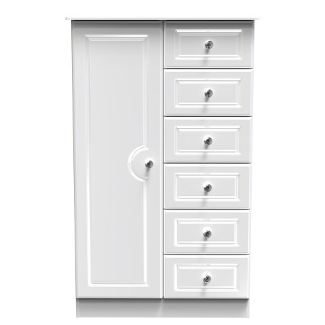 Balmoral - 1 Door 6 Drawer - Childs Robe - White Gloss Finish