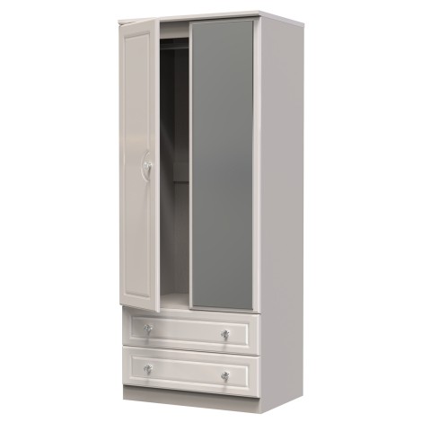 Balmoral - 2 Door 2 Drawer - Tall - Mirrored Wardrobe - Kashmir Gloss Finish