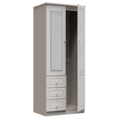 Balmoral - 2 Door 3 Drawer - Mirrored Wardrobe - Kashmir Gloss Finish