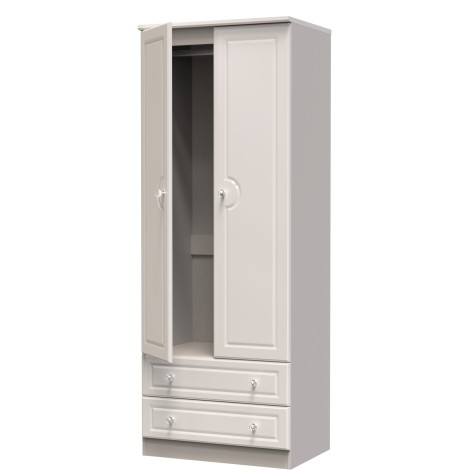 Balmoral - 2 Door 2 Drawer - Plain - Tall Wardrobe - Kashmir Gloss Finish