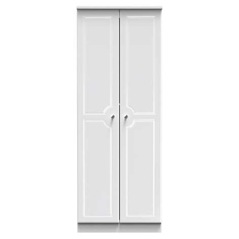 Balmoral - 2 Door - Tall - Double - Plain Wardrobe - White Gloss Finish