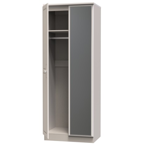 Balmoral - 2 Door - Double - Tall - Mirrored Wardrobe - Kashmir Gloss Finish