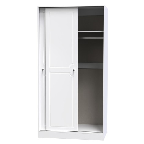 Balmoral - 2 Door - Double - Tall - Sliding Wardrobe - White Gloss Finish