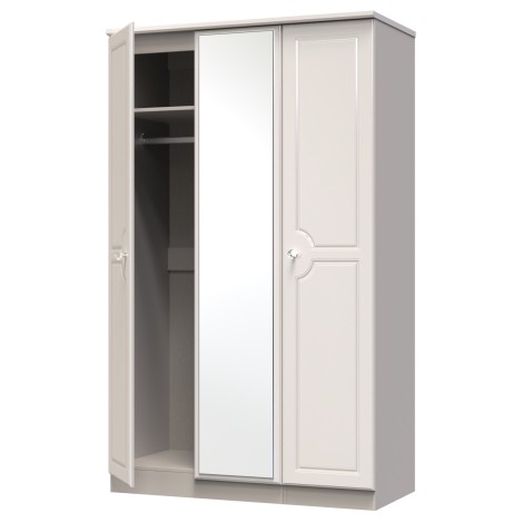 Balmoral - 3 Door - Triple - Mirrored Wardrobe - Kashmir Gloss Finish