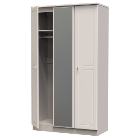 Balmoral - 3 Door - Triple - Tall - Mirrored Wardrobe - Kashmir Gloss Finish