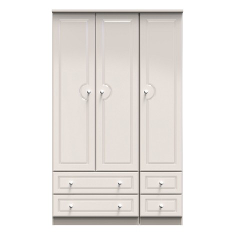 Balmoral - 3 Door 4 Drawer - Triple - Plain Wardrobe - Kashmir Gloss Finish