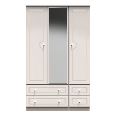 Balmoral - 3 Door 4 Drawer - Triple - Mirrored Wardrobe - Kashmir Gloss Finish